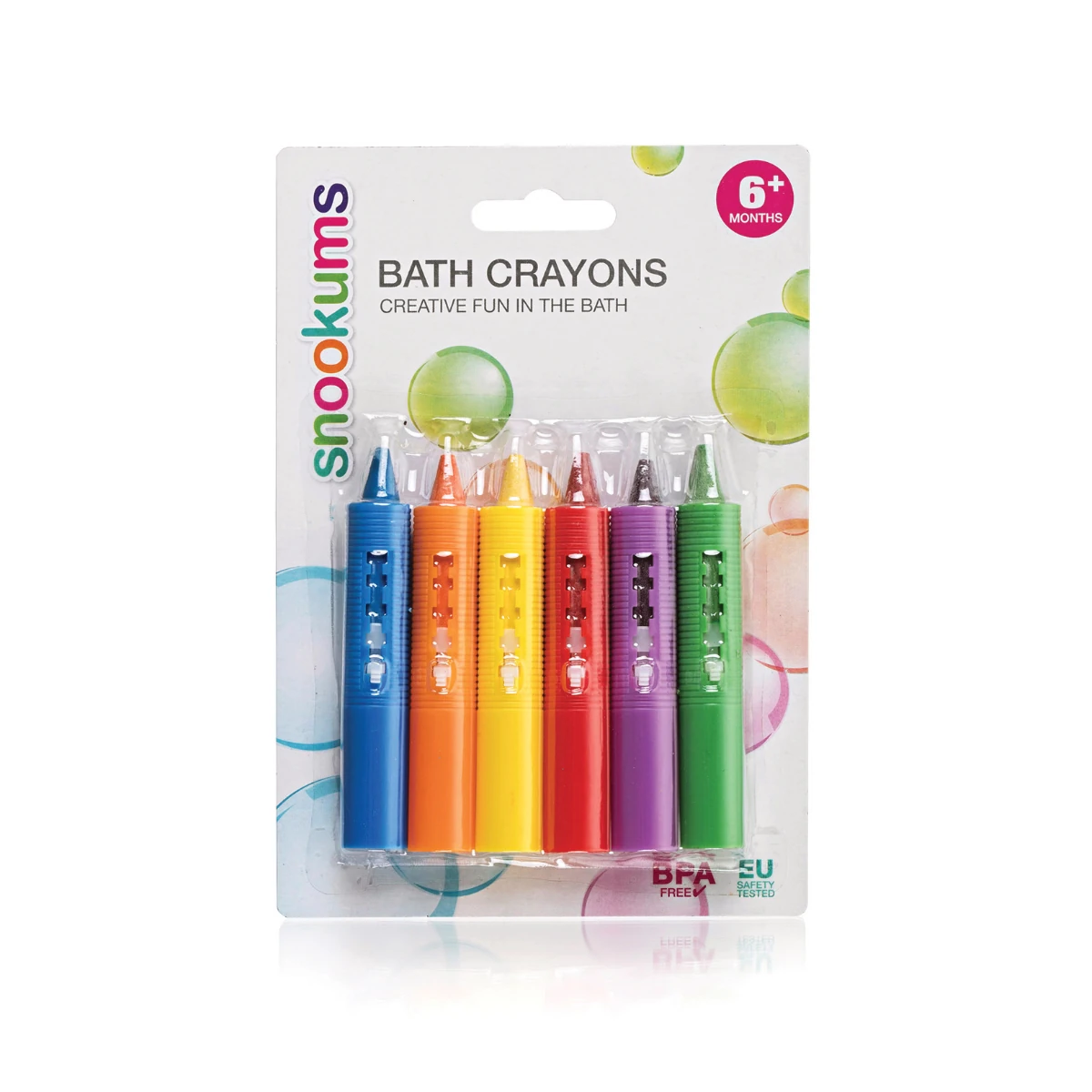 Snookums bath crayons six-piece set for creative bath time fun