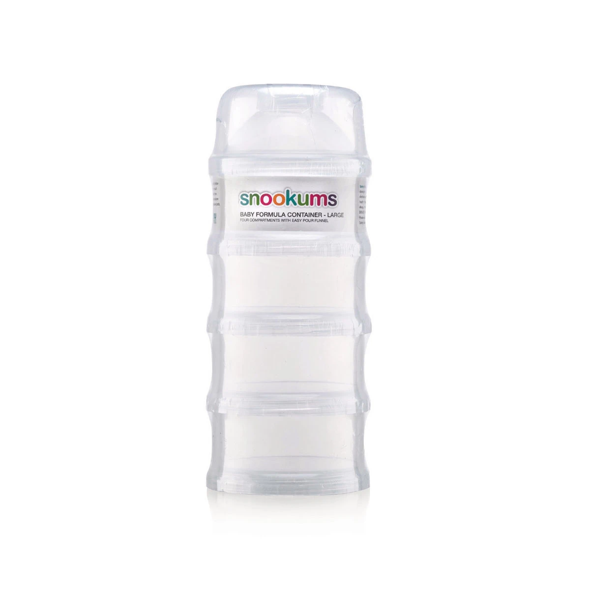 Snookums large baby formula dispenser with four compartments