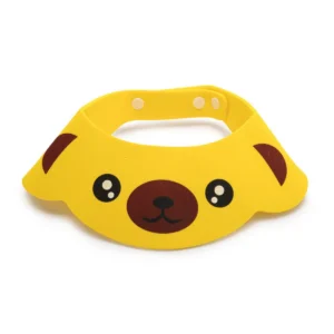 Snookums yellow bear baby shampoo bath cap with adjustable strap
