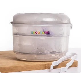 Snookums electric steam steriliser with sterilised baby bottles and accessories